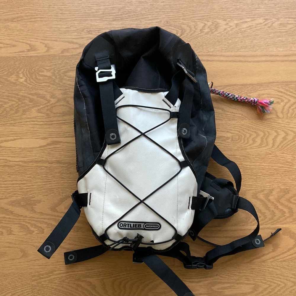 [Ortlieb] white waterproof backpack